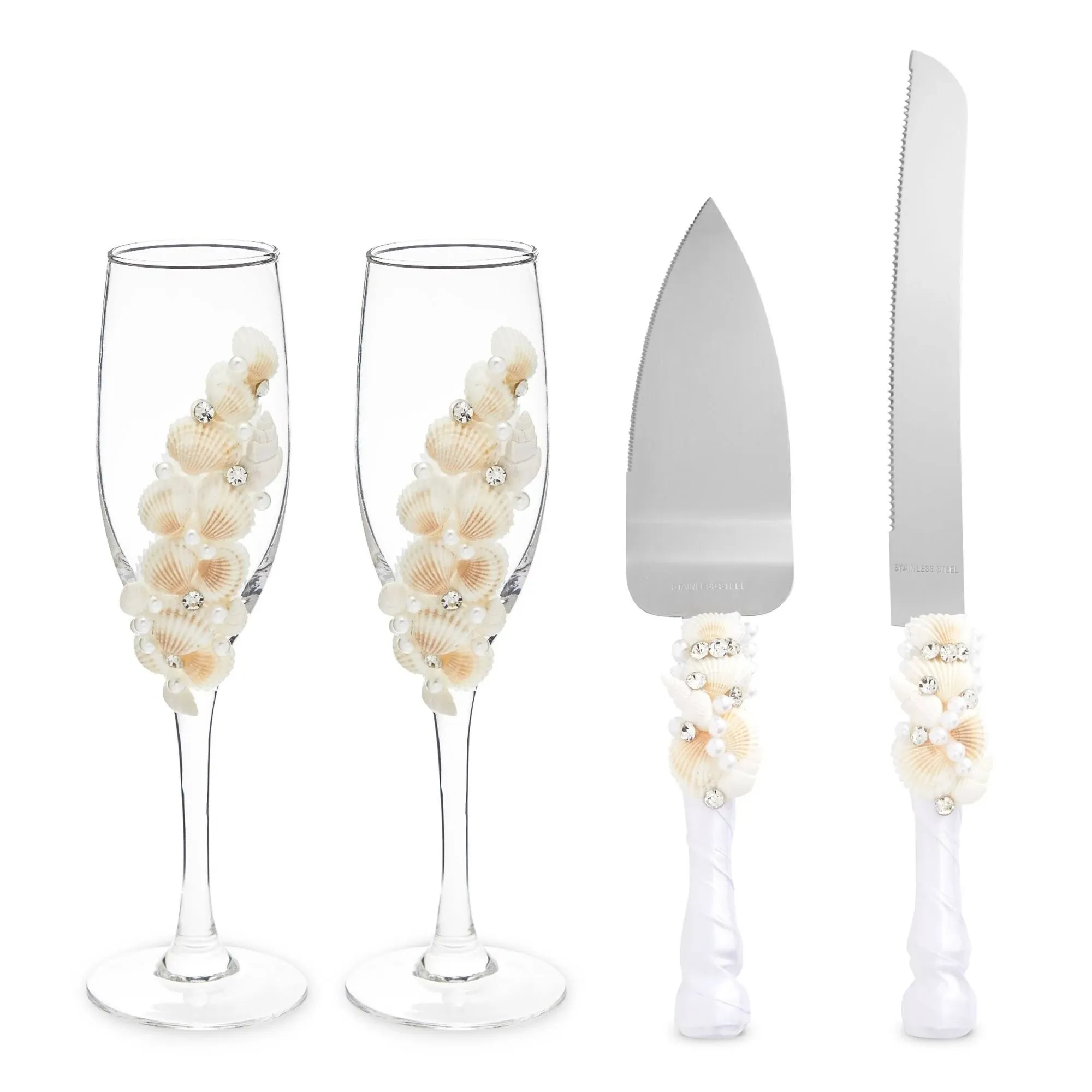 Sparkle and Bash 4 Piece Cake Knife and Server Set