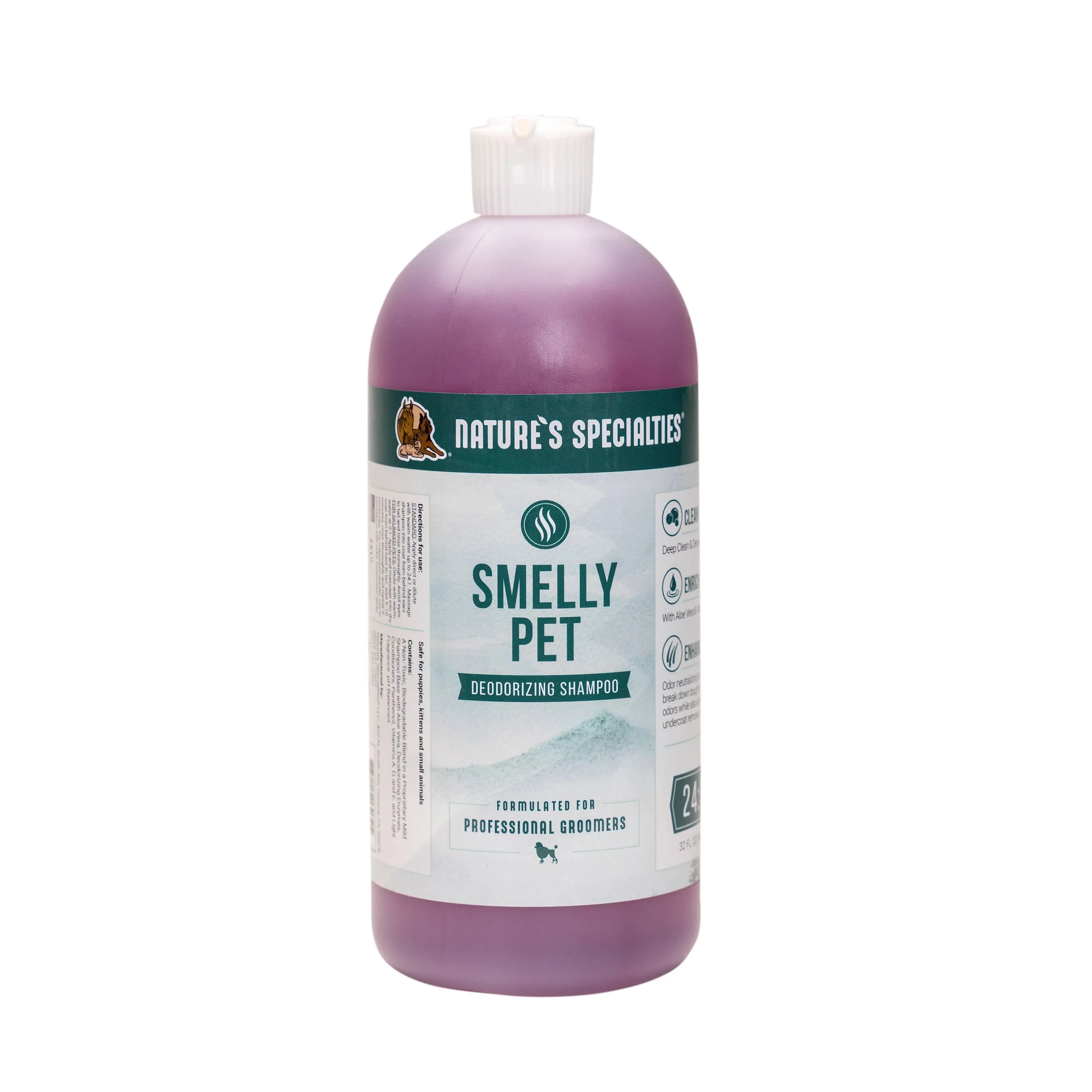 Nature's Specialties Smelly Pet Dog Shampoo for Pets, Natural Choice for Professional Groomers, Lasting Clean Smell, Made in USA, 16 oz