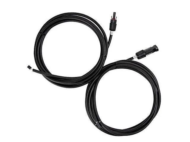 Renogy 10Ft 10AWG Solar Adaptor Wire Extension Cables with Female and Male Connector, 1 Pair, Black