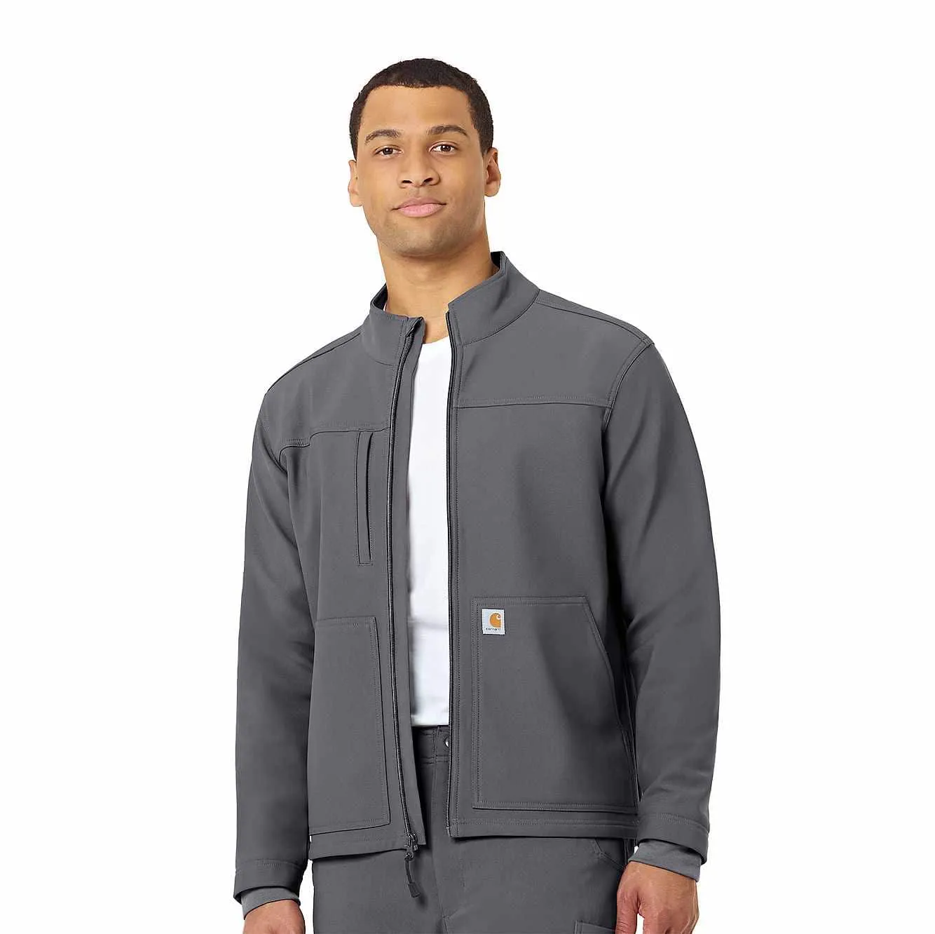 Carhartt Men's Rugged Flex Bonded Fleece Jacket, Pewter, 3XL