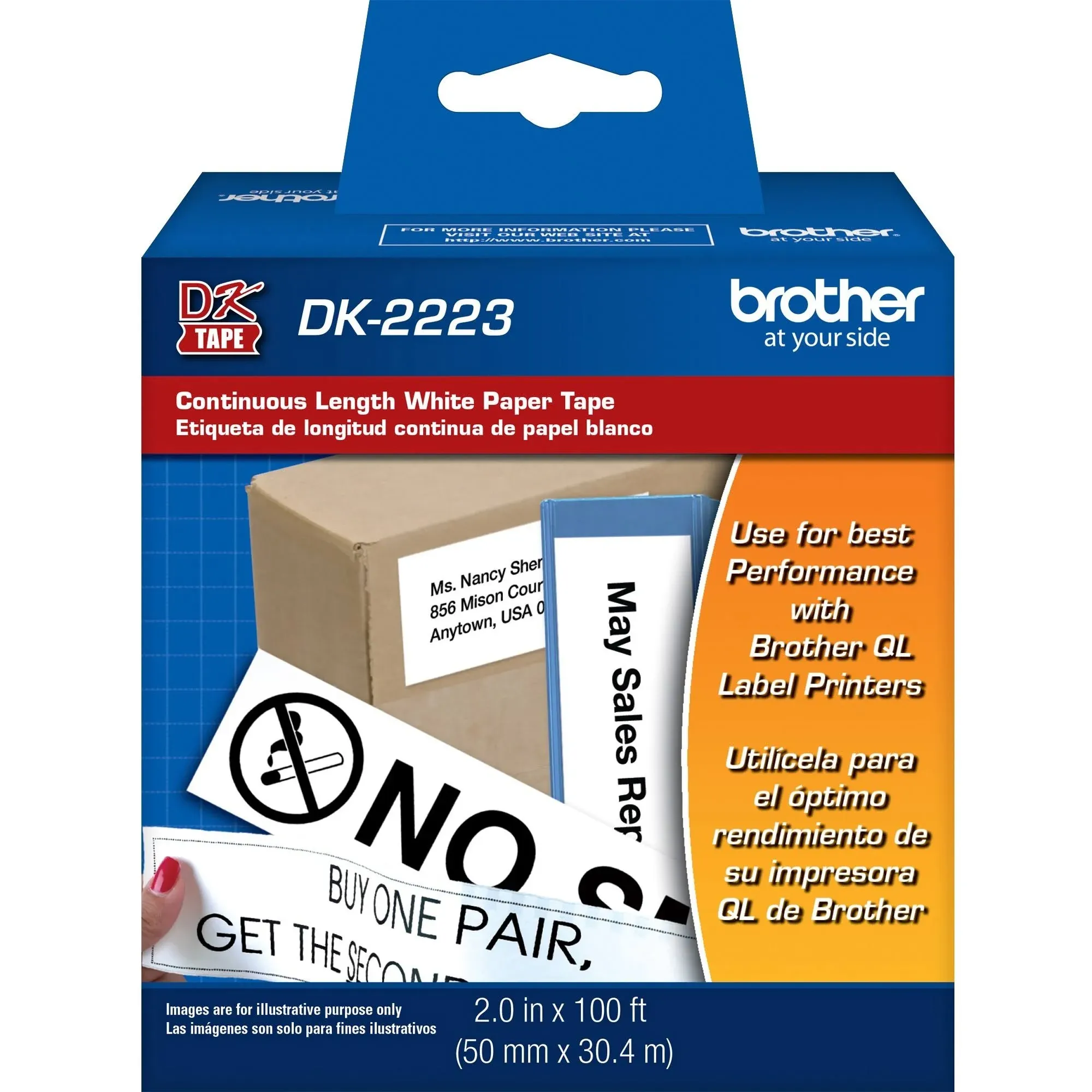 Brother Printer Continuous Length White Paper Tape (DK2223)