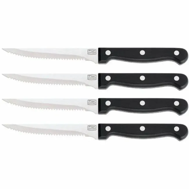 Chicago Cutlery Essentials Steak Knives, 4.5 Inches - 4 knives