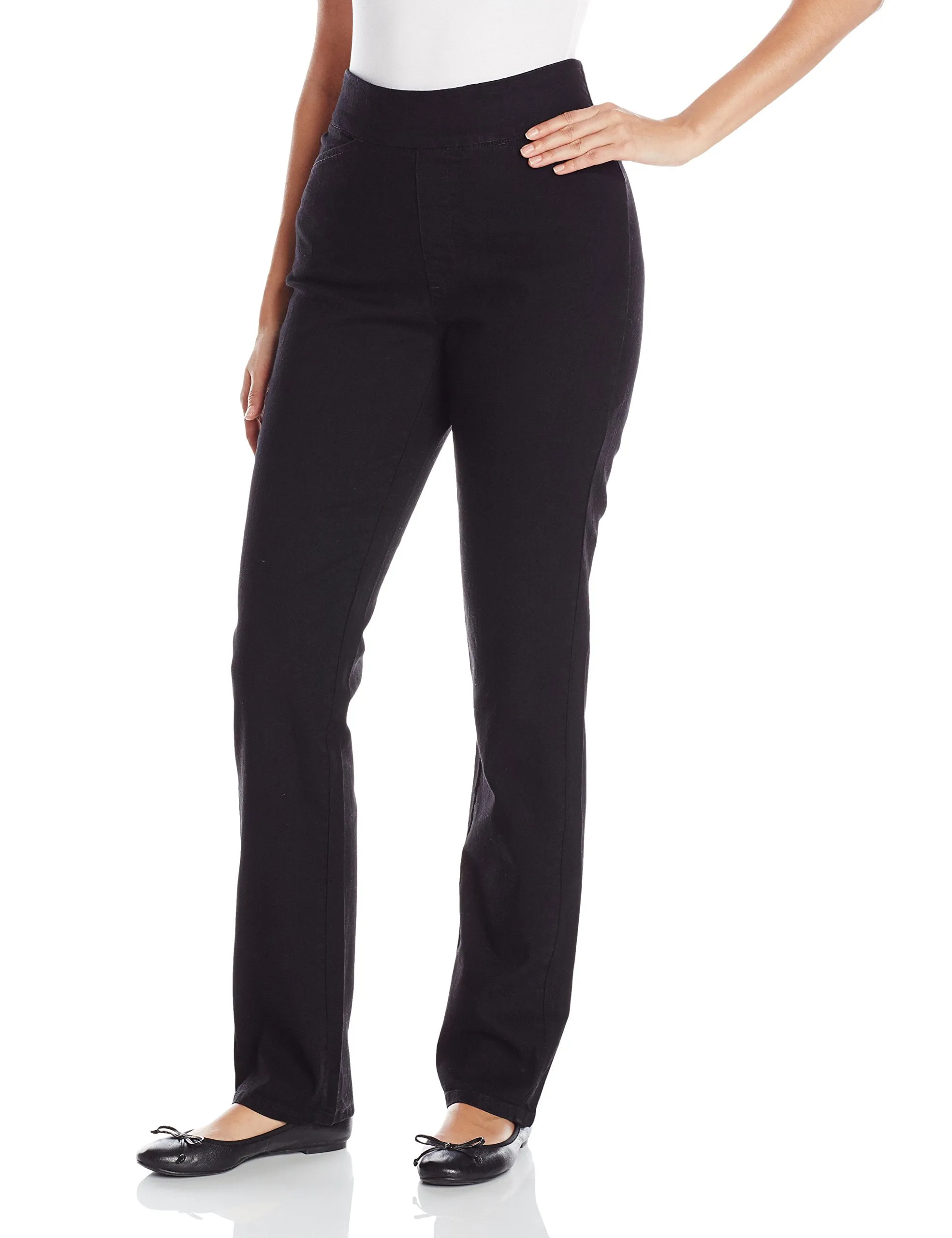 Chic Women's Easy Fit Elastic Waist Pull On Pant