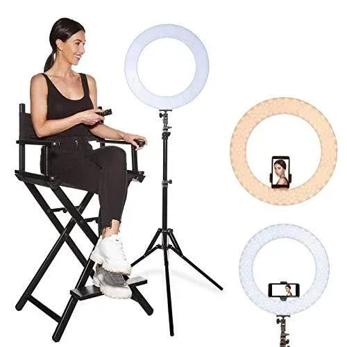 Ring Light 18 inch 60 W Dimmable LED Ring Light Kit with Stand Adjustable 3000