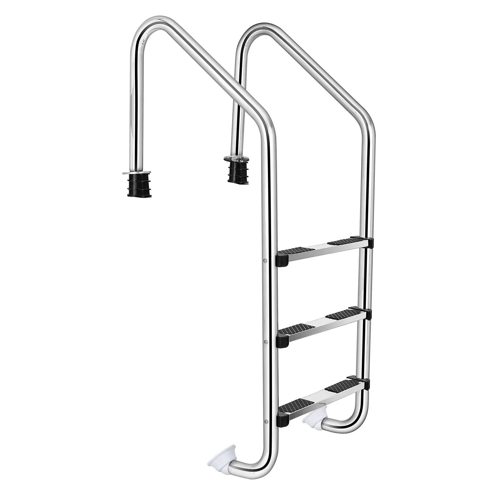 3-Step Stainless Steel Swimming Pool Ladder with Anti-Slip Footsteps