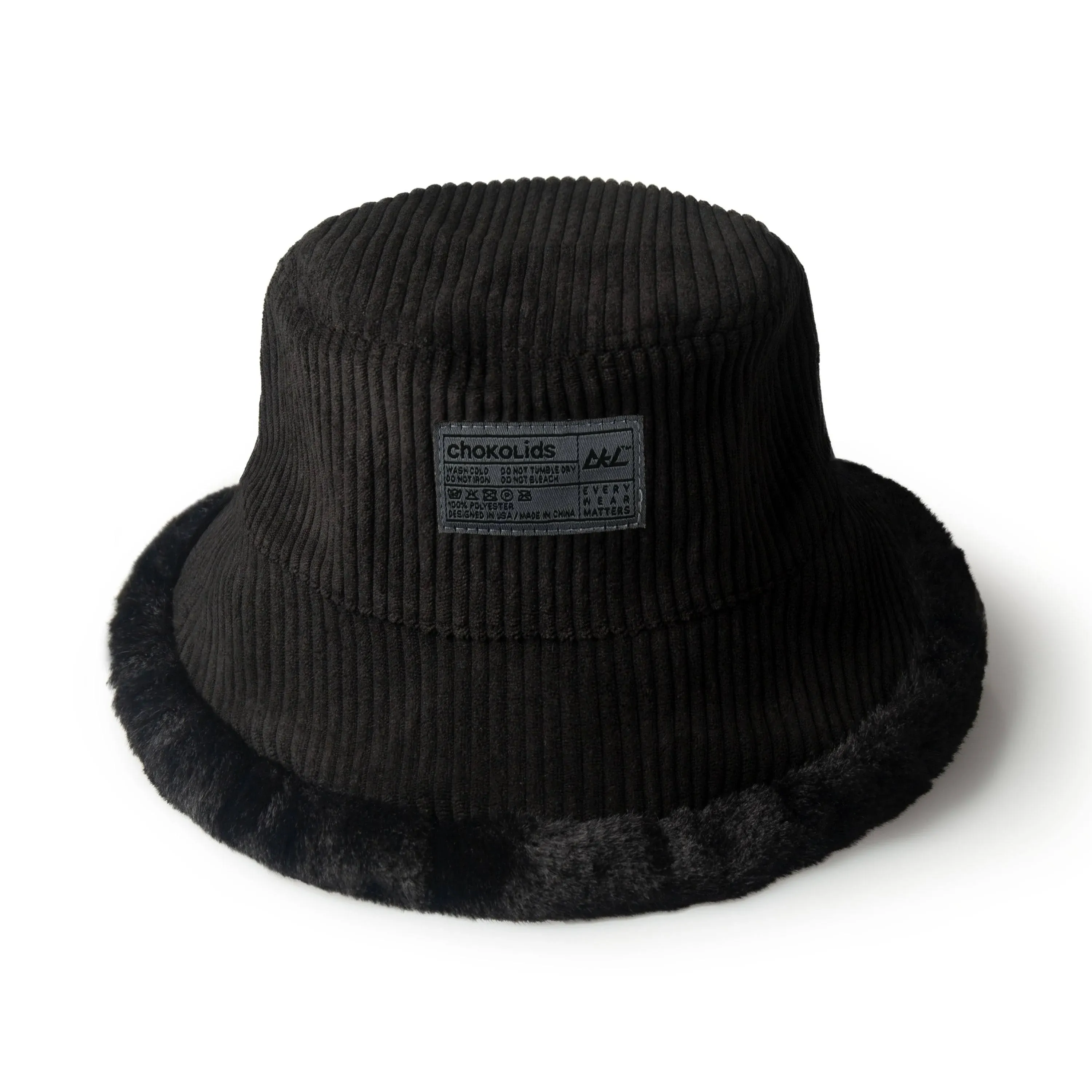 CKL Reversible Bucket Hat-Black - Black