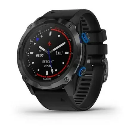 Garmin - Descent MK2i, Titanium Carbon Gray DLC with Black Band - Price slashed while supplies last AND a free AMX Teknology Aluminum Computer Protector