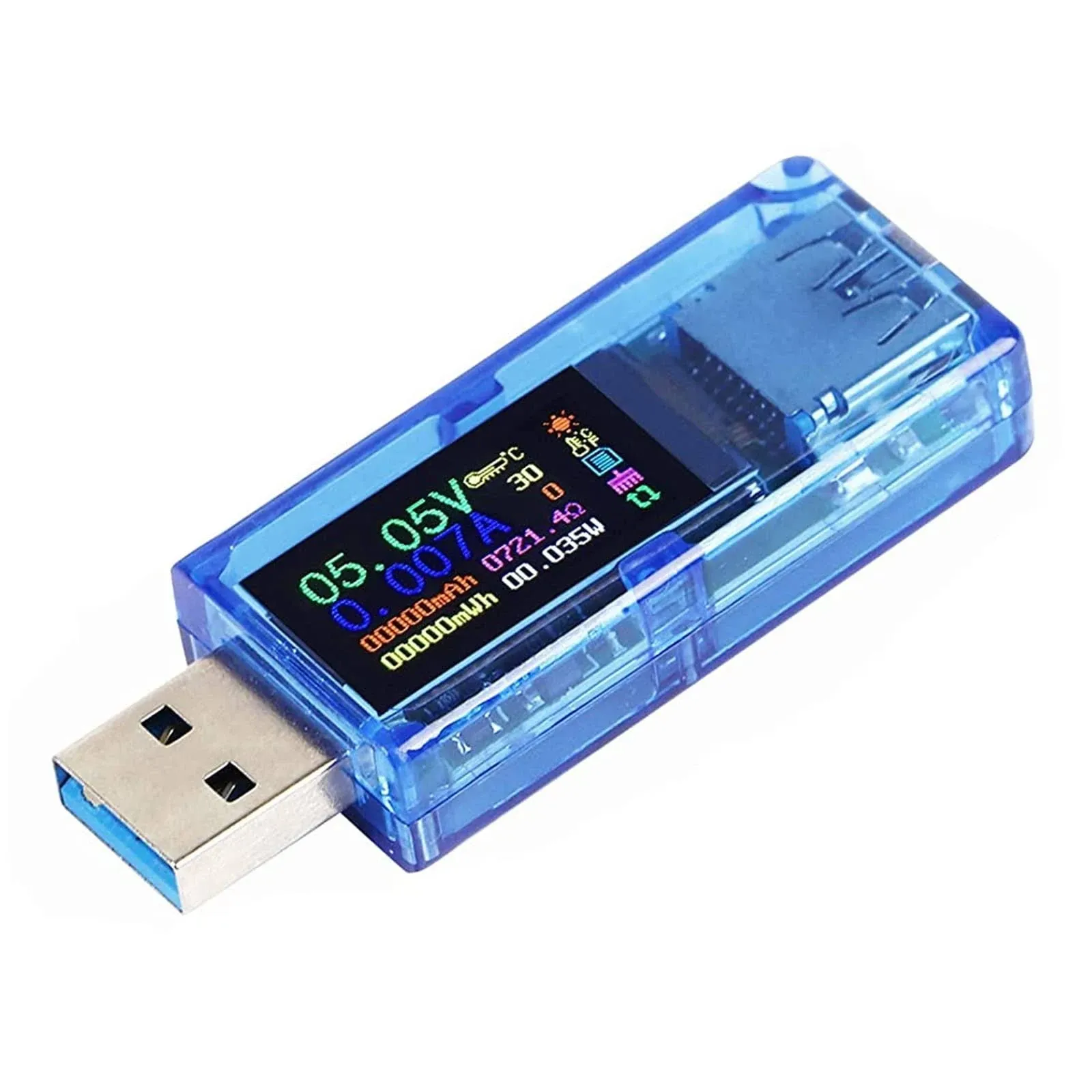  USB 3.0 Tester, USB Power Meter, 3.7-30V 0-4A Voltage Tester Multimeter, USB 