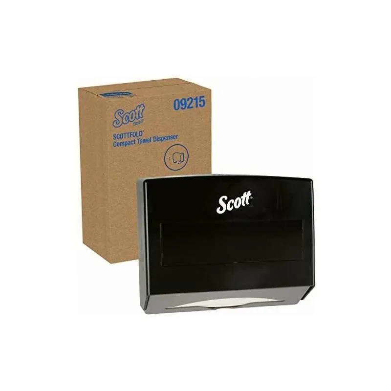 Scott Scottfold Compact Paper Towel Dispenser (09215), Small Towel Dispenser, Black , 10.75" x 9.0" x 4.75"