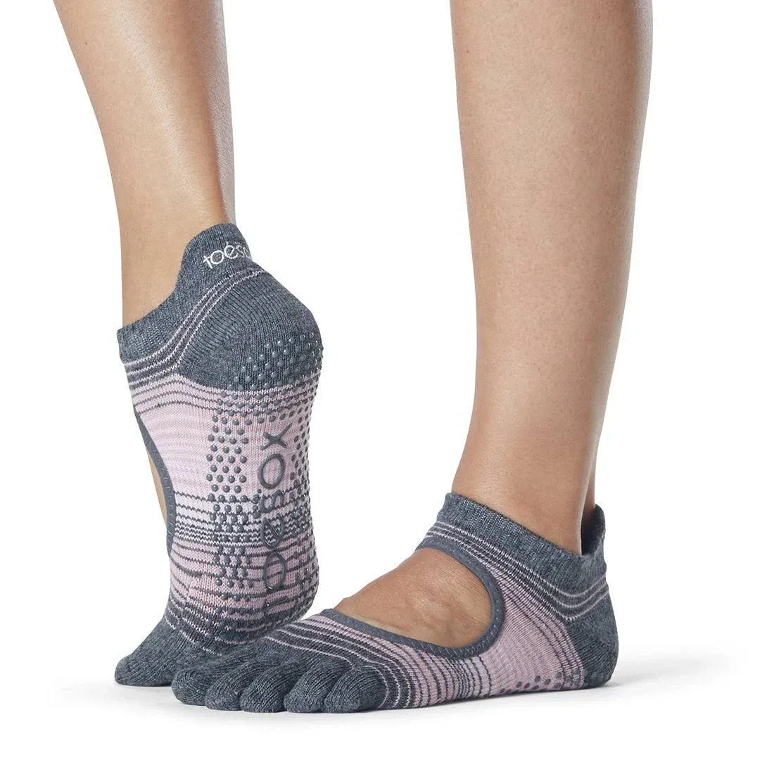 Toesox Full Toe Bellarina Grip Socks Echo / M (8.5-10.5)