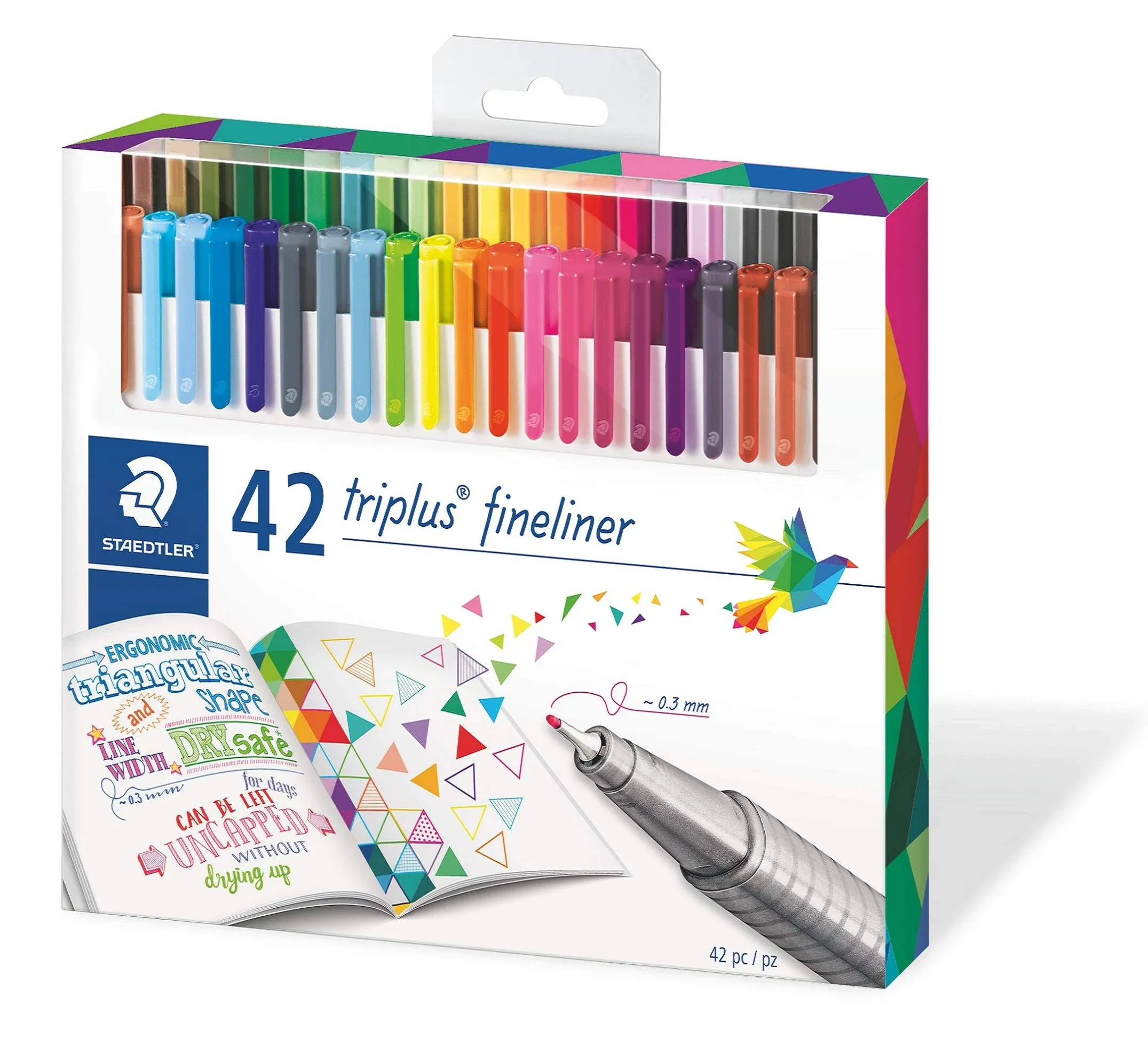 Staedtler TriPlus Fineliner Pens - Assorted Colours (Pack of 42)