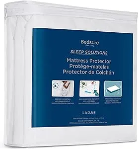 Bedsure Waterproof Mattress Protector Queen Size, Zippered Mattress Encasement for Bed, Breathable & Noiseless Mattress Cover Six-Sided 15 inches Deep