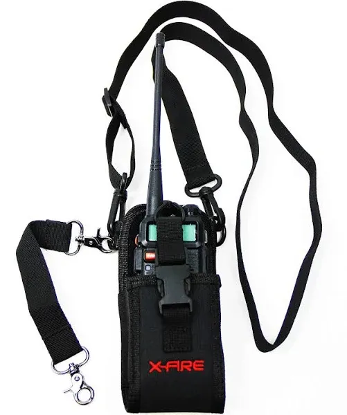 X-FIRE® Radio Strap Firefighter Washable EMS EMT Shoulder Holder Duty Belt Holster Combo w/ Anti Sway Strap for Portable Tactical APX Two Way Ham Walkie Talkie Radios Scanner Fire LE Tactical Rescue