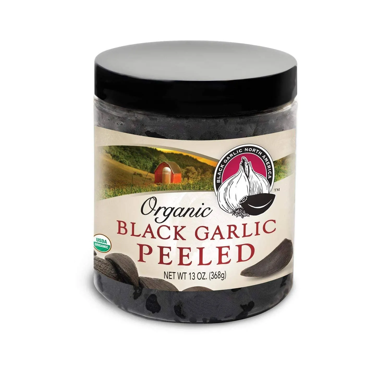 Black Garlic Organic Peeled Cloves - 13oz - Kosher Certified