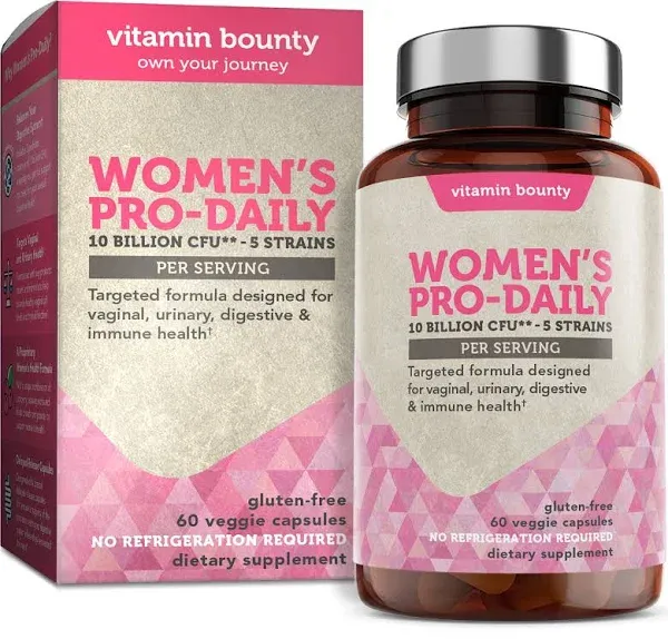 Women's Pro-Daily 10 Billion CFUs Per Serving 5 Strains Prebiotic and Probiotic