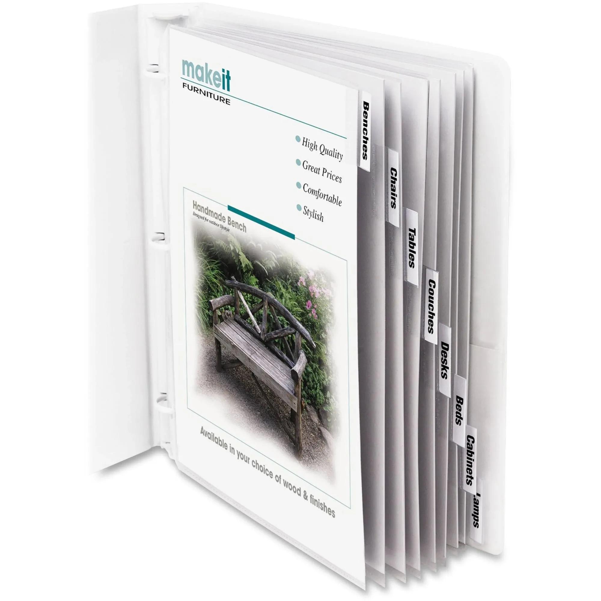 C-Line Sheet Protectors with Index Tabs, Clear Tabs, 2", 11 x 8