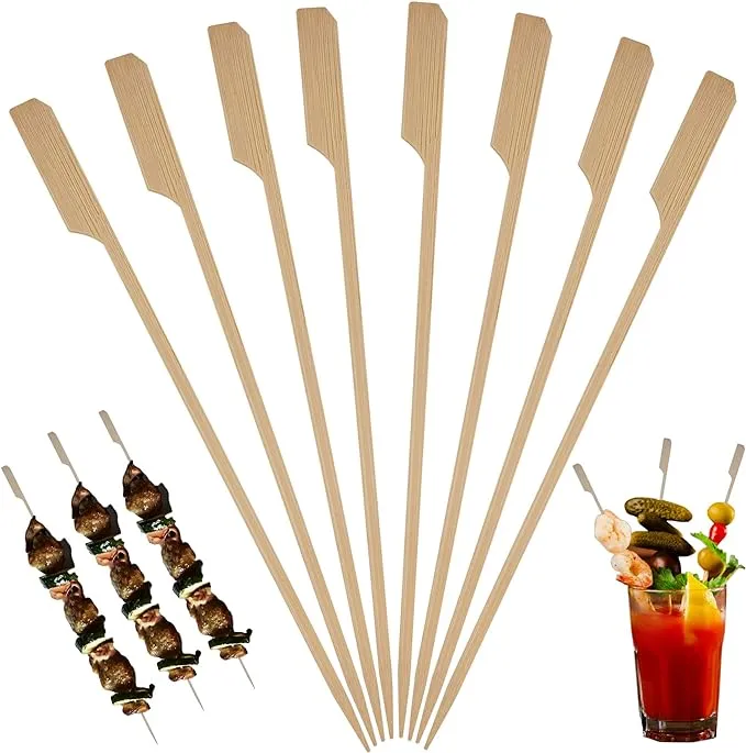 Bamboo Skewers Toothpicks for Appetizer Picks – 3.5 & 7 inch (Pack of 440) Wooden Cocktail Skewers and Bamboo Toothpicks for Bloody Mary Skewers Appetizers Food Garnish Sandwich