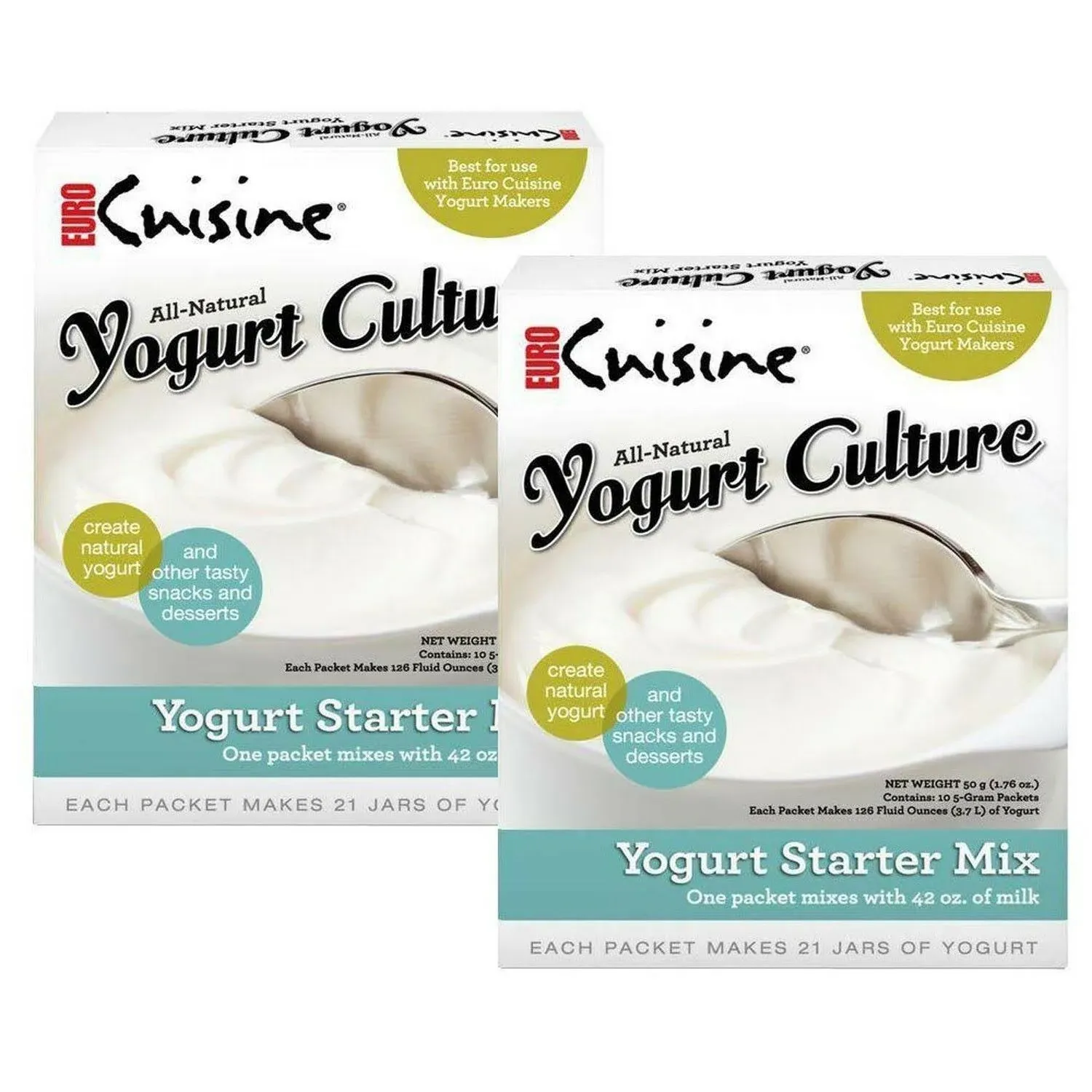 Euro Cuisine RI1020 All Natural Yogurt Culture / Starter 2 Boxes ( Each Box Contains 10 - 3gr Packet)