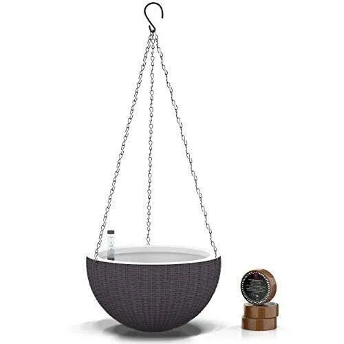 11'' Self Watering Hanging Planters For Indoor Plants - Flower Pot