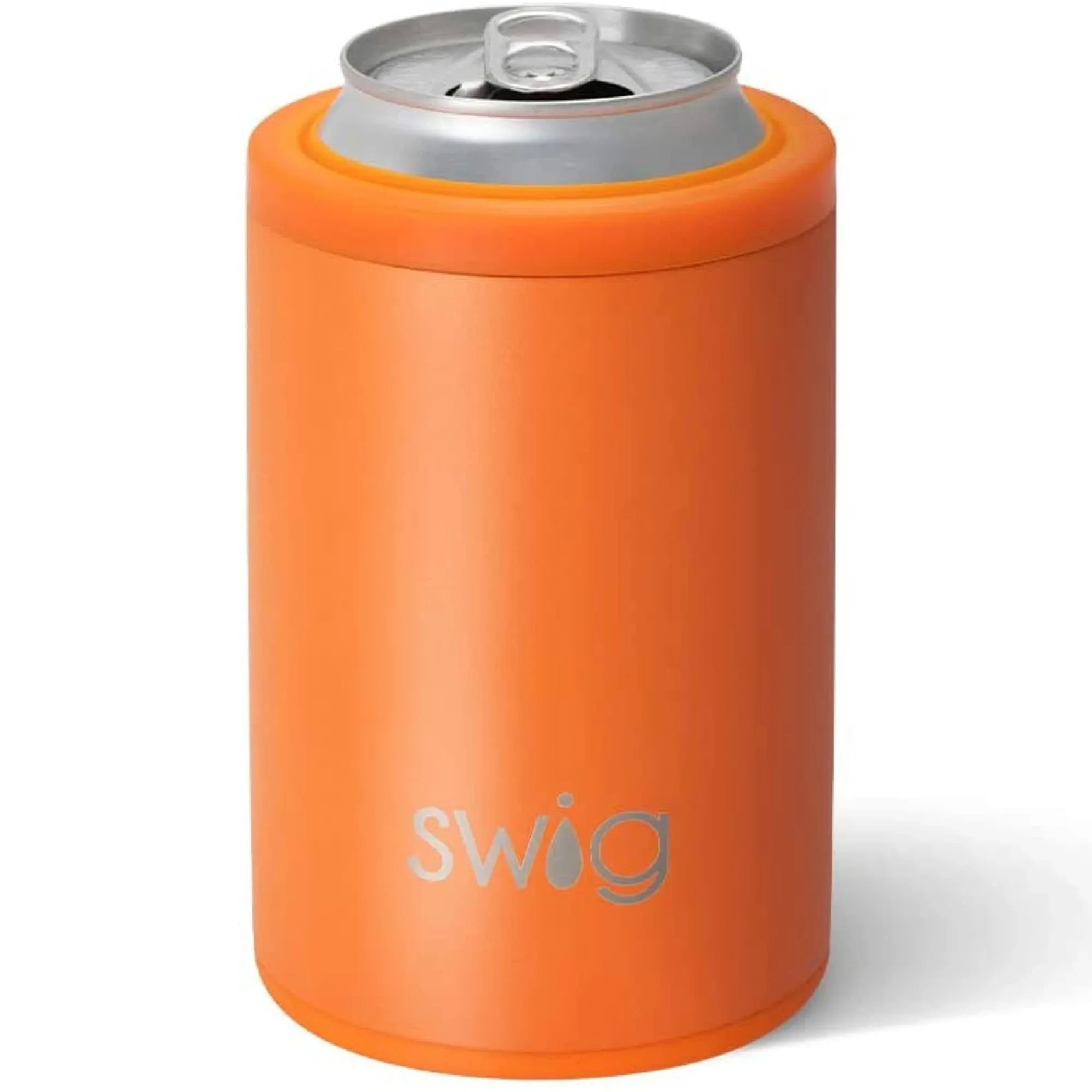 Matte Orange 12oz Insulated Can + Bottle Cooler - Swig Life