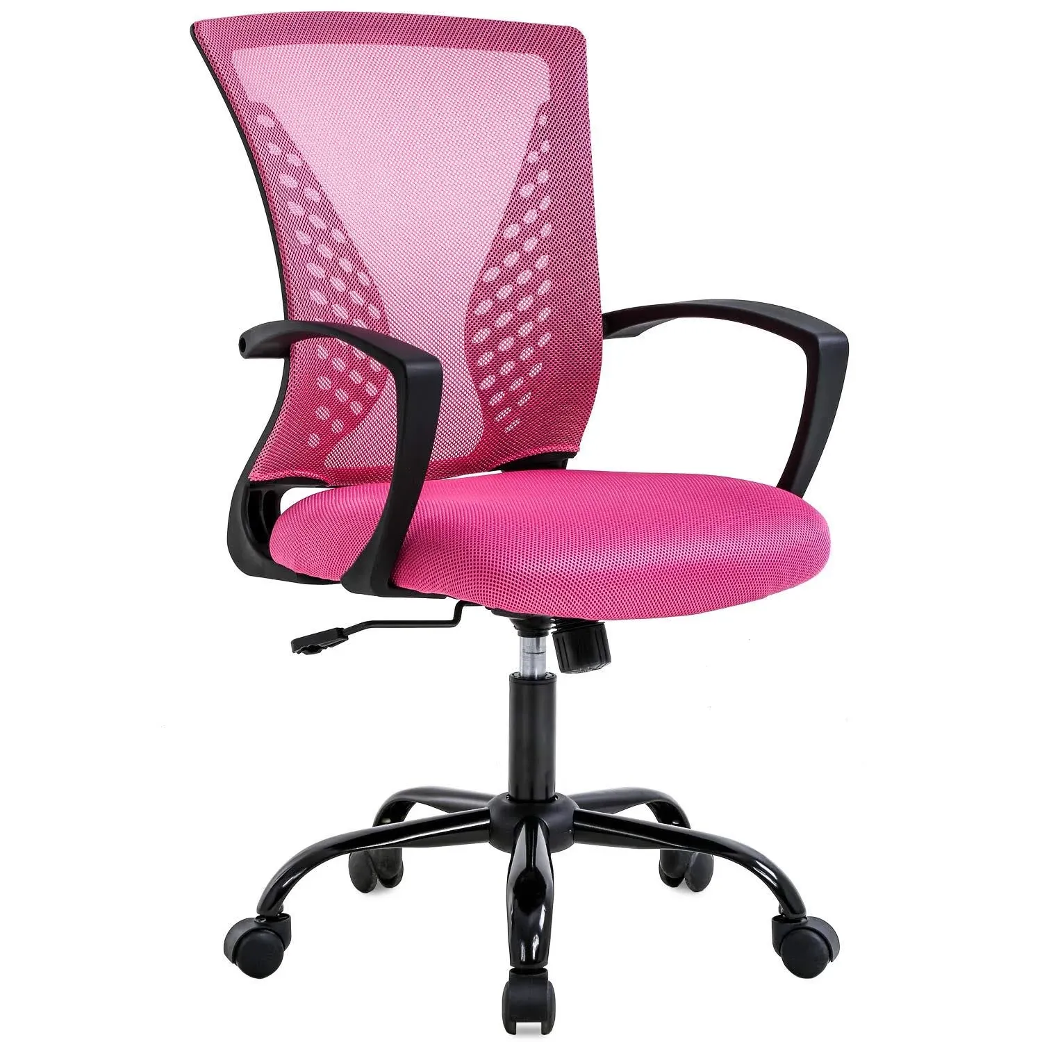 Lucky Shop Home Office Chair Mesh Desk Chair, Ergonomic Computer with Lumbar Support & Armrest, Adjustable Executive Task Modern Mid Back Rolling.