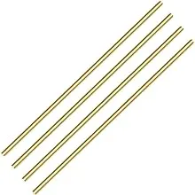 (4 PCS) Brass Solid round Rod Lathe Bar Stock, 3/16 Inch in Diameter 14 Inches i