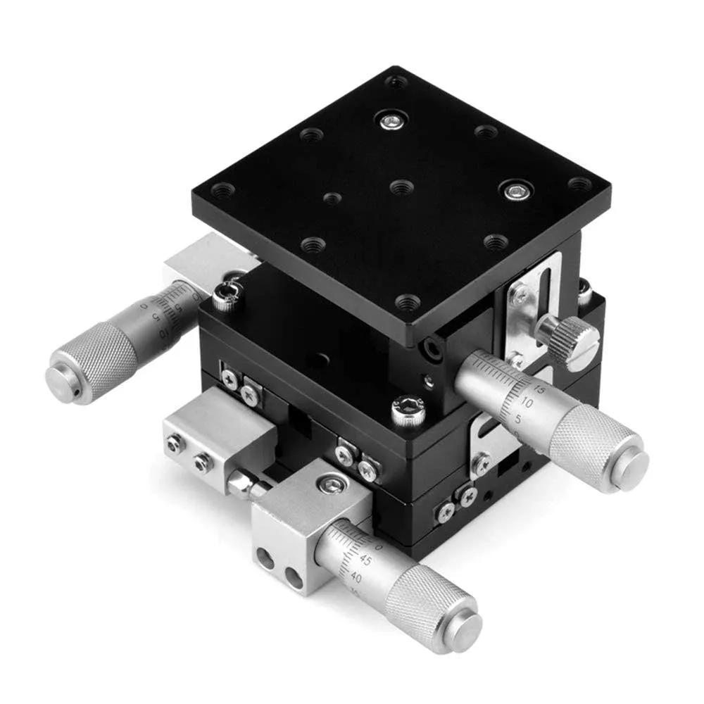 XYZ Axis Manual Precision Linear Stage 40x40mm Trimming Bearing Tuning Platfo...