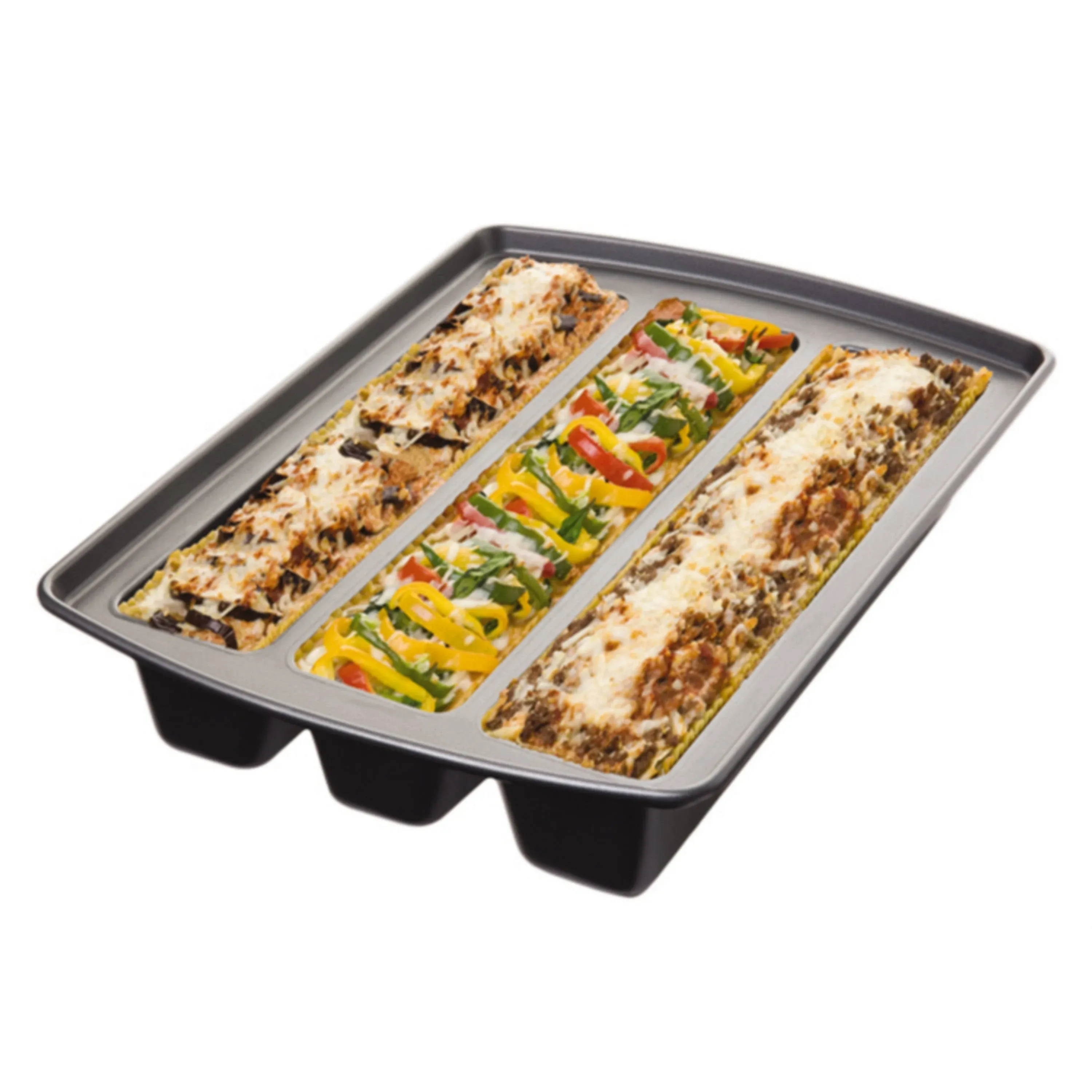 Chicago Metallic - 26783 Chicago Metallic Professional Lasagna Trio Pan, 12 by 16 by 3", Silver