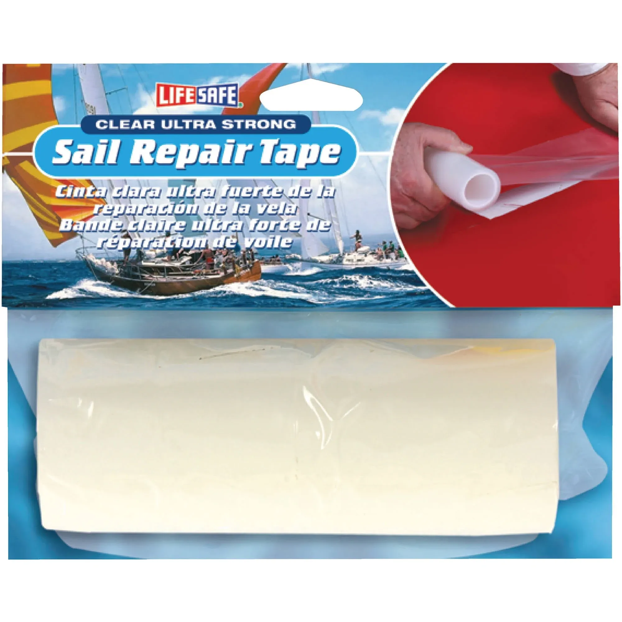 New Clear Ultra Strong Sail Patch Repair Tape incom Re1175 6&#034; x 10&#039; Clear