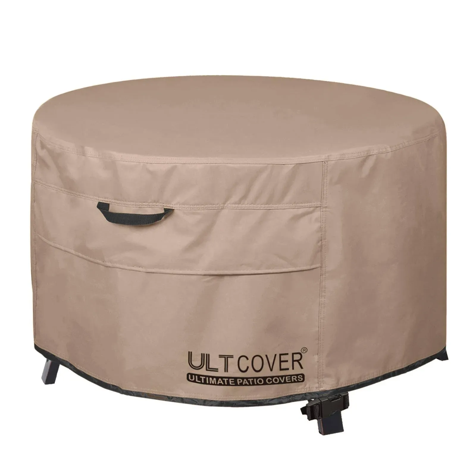 ULTCOVER Patio Fire Pit Table Cover Round 32 inch Outdoor Waterproof Fire Bowl Cover