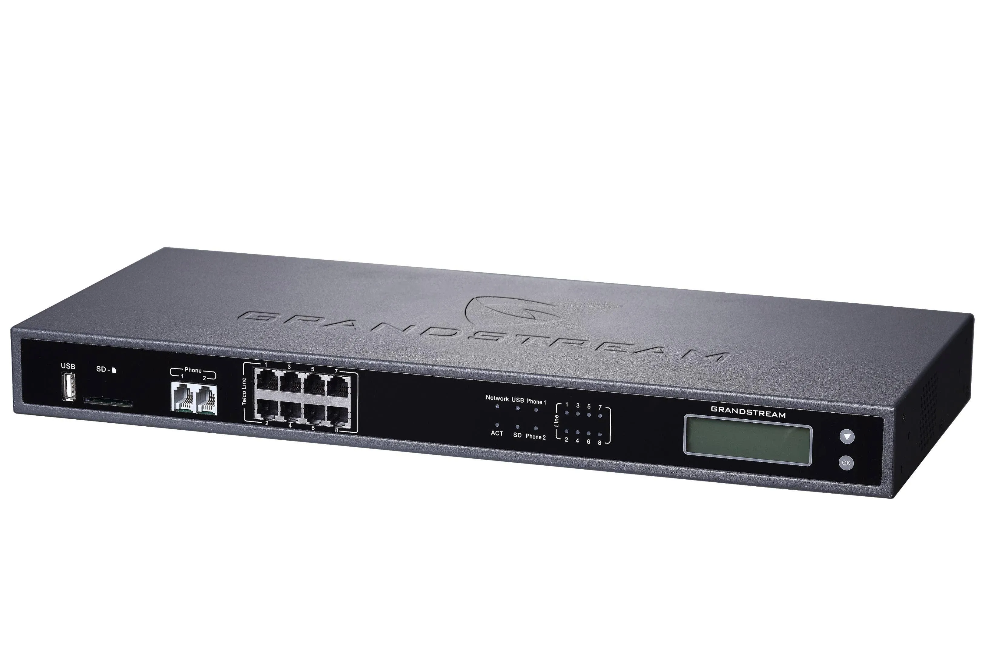 Grandstream PoE+ 8 FXO/2 FXS IP PBX - GRANDSTREAM-UCM6208 New