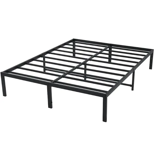 Lusimo Platform Twin Bed Frame 14 Inch Metal Bed Frame with Storage Twin Size Bed Frames No Box Spring Needed Heavy Duty Steel Slat Anti-Slip