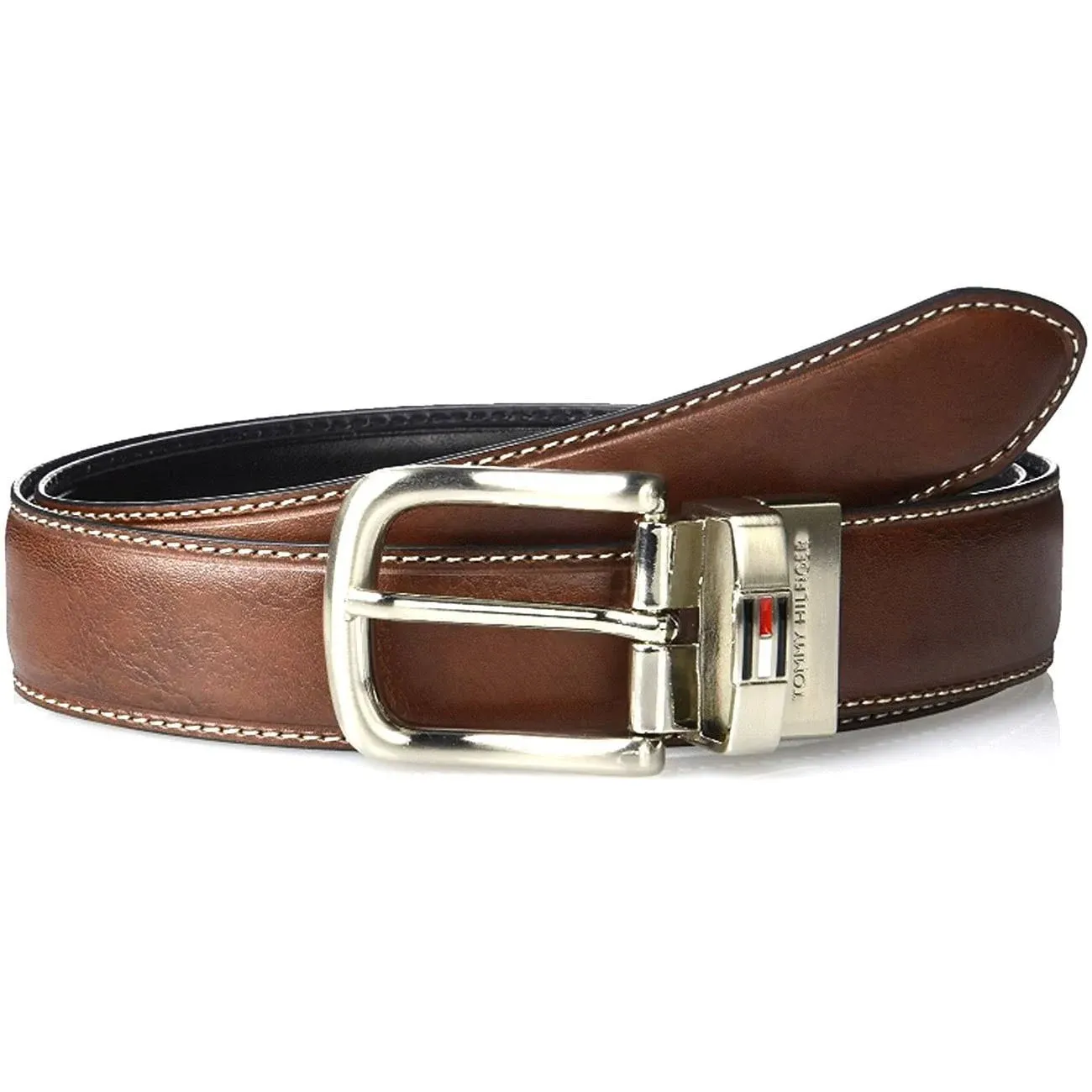 Tommy Hilfiger Mens Reversible Belt (Black &amp; Brown)BRAND NEW w/ Tags