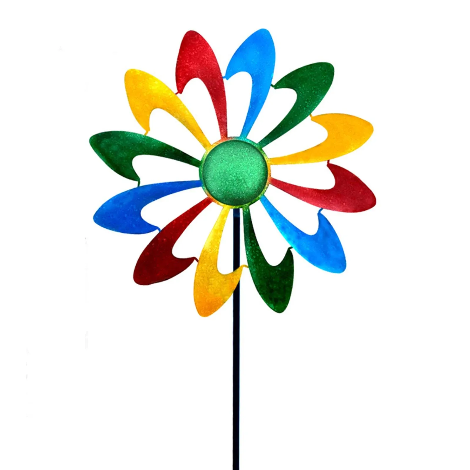 LITIALLY Kinetic Metal Garden Wind Spinners, 47 inch Wind Checker, Pinwheels for ...