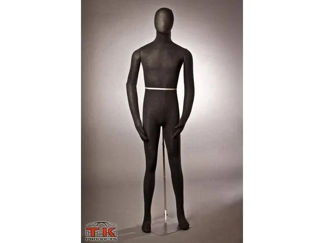 male Mannequin, Flexible Posable Bendable Full-Size Soft -Black, by TK Products, Great for Costumes