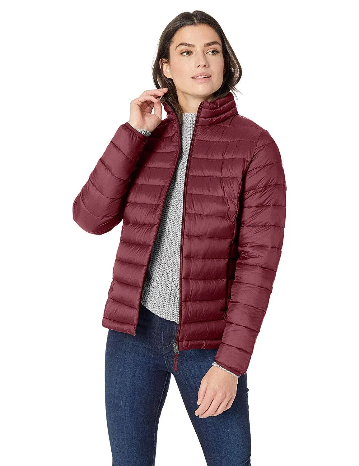 Amazon Essentials Women's Lightweight Long-Sleeve Water-Resistant Packable Puffer Jacket