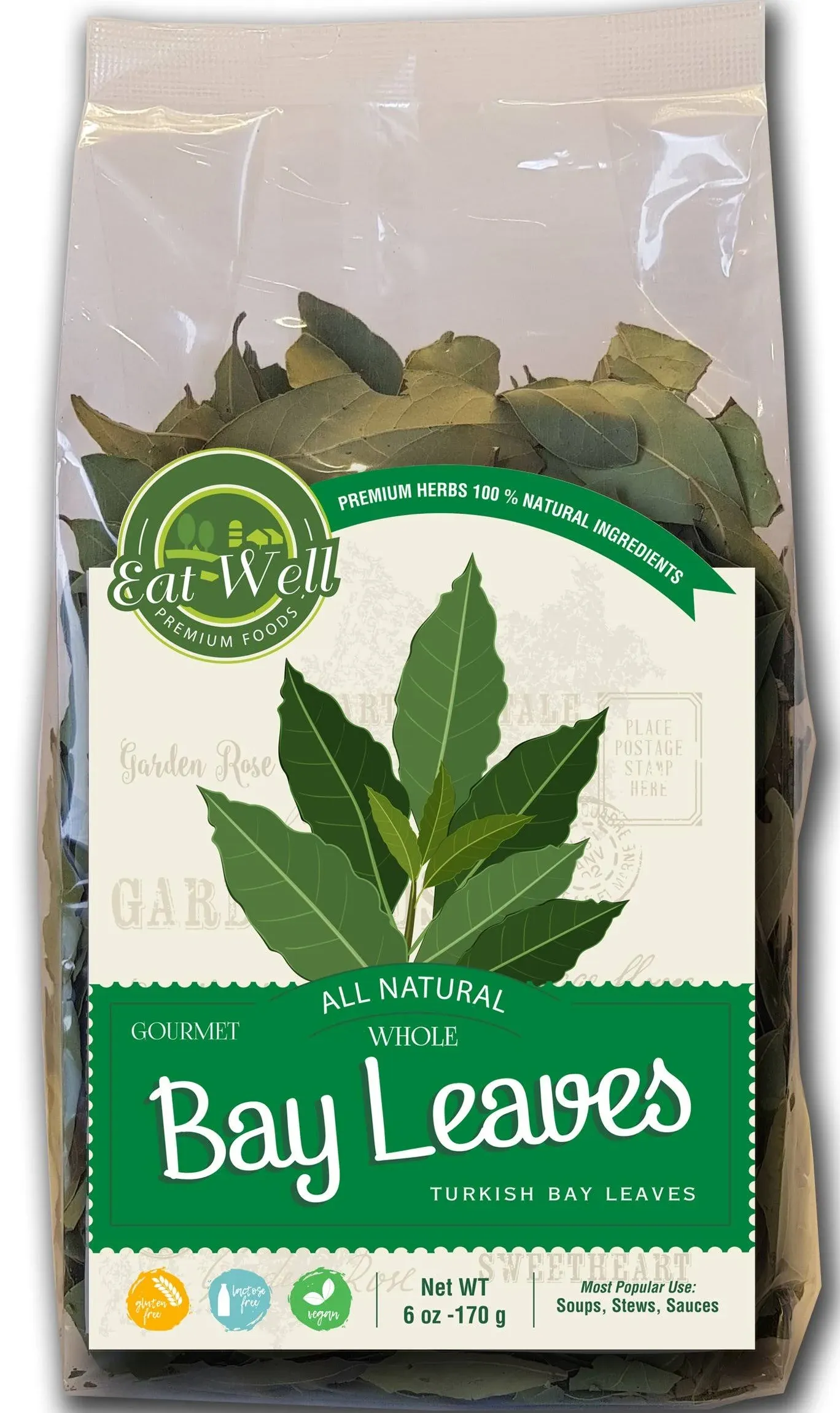 Eat Well Premium Foods - Turkish Bay Leaves Whole 6 oz Bag, Bulk, 100% Natural ...