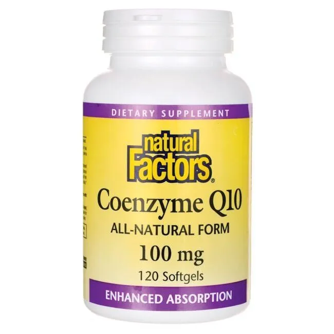 Natural Factors Coenzyme Q10 Supplement Vitamin | 100 mg | 120 Soft Gels