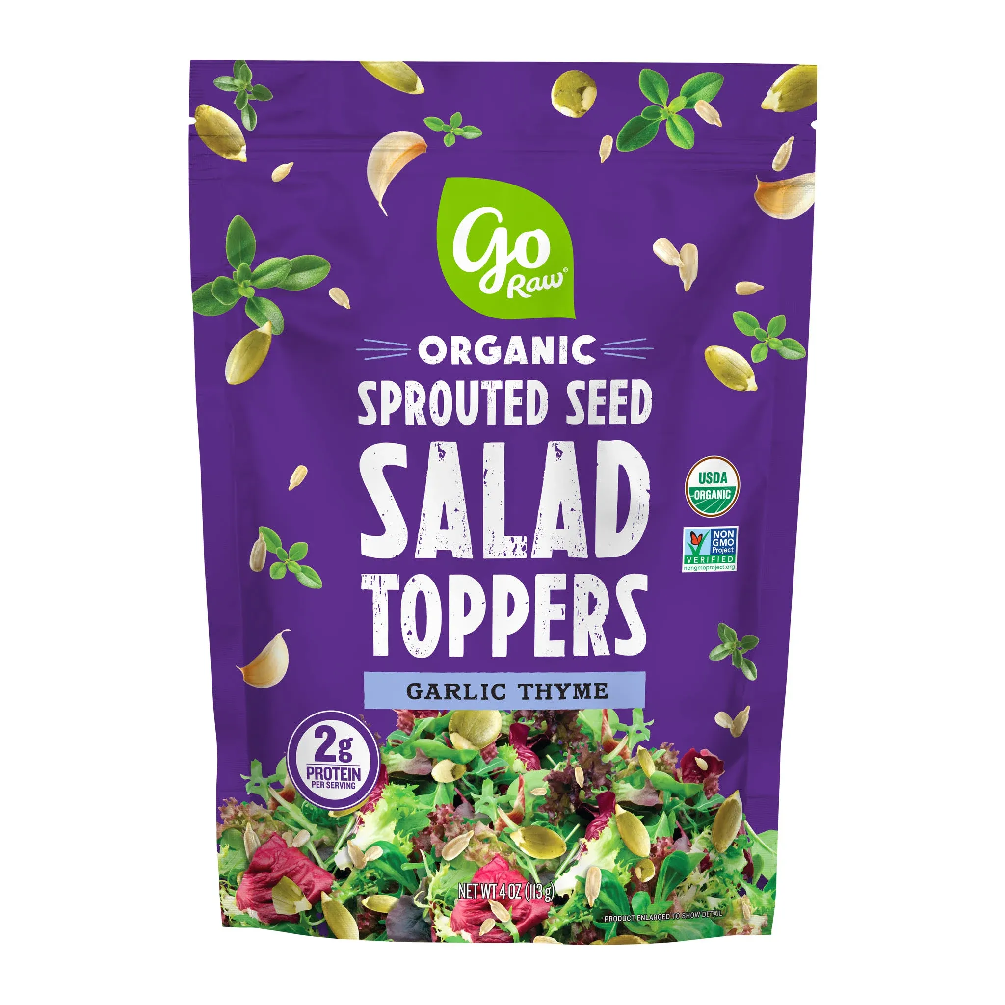 Garlic Thyme Sprouted Salad Toppers - 10 Bags, 4oz Each