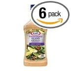 Kraft Thousand Island with Bacon Dressing, 16-Ounce Plastic Bottles (Pack of 6)