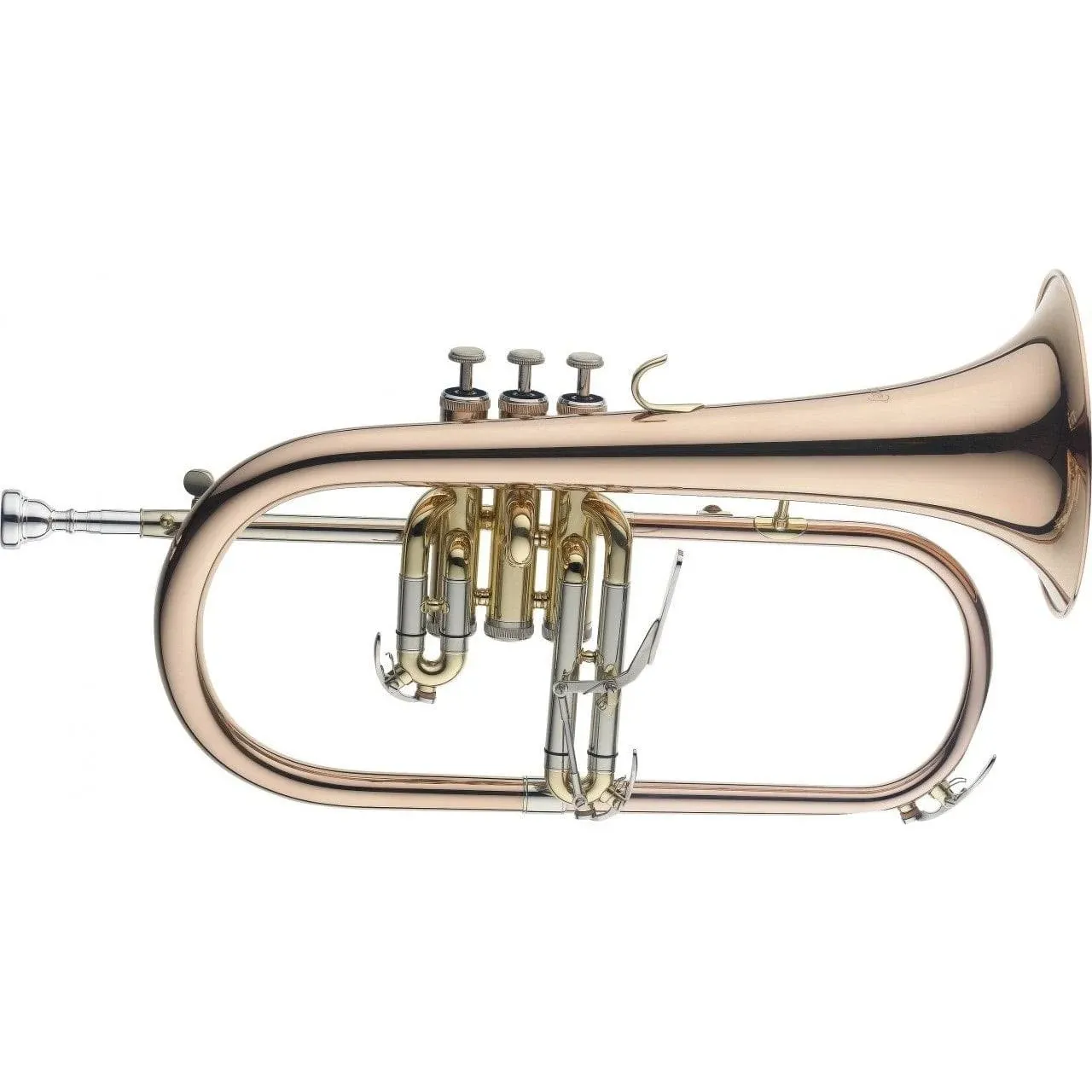 Levante LV-FH6205 Professional Bb Flugelhorn Clear Lacquer w/ Case, Mouthpiece 