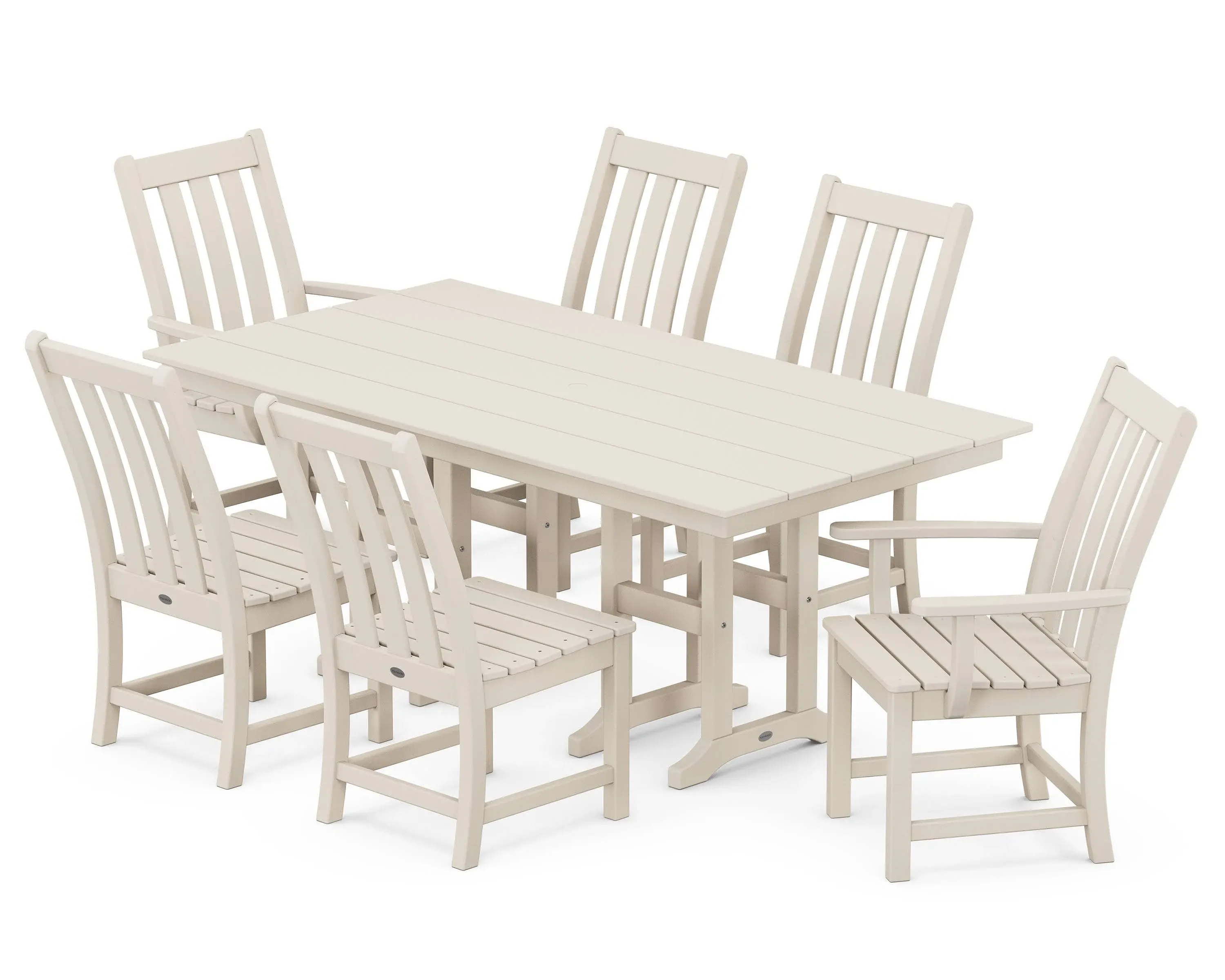 POLYWOOD Vineyard 7-Piece Farmhouse Dining Set