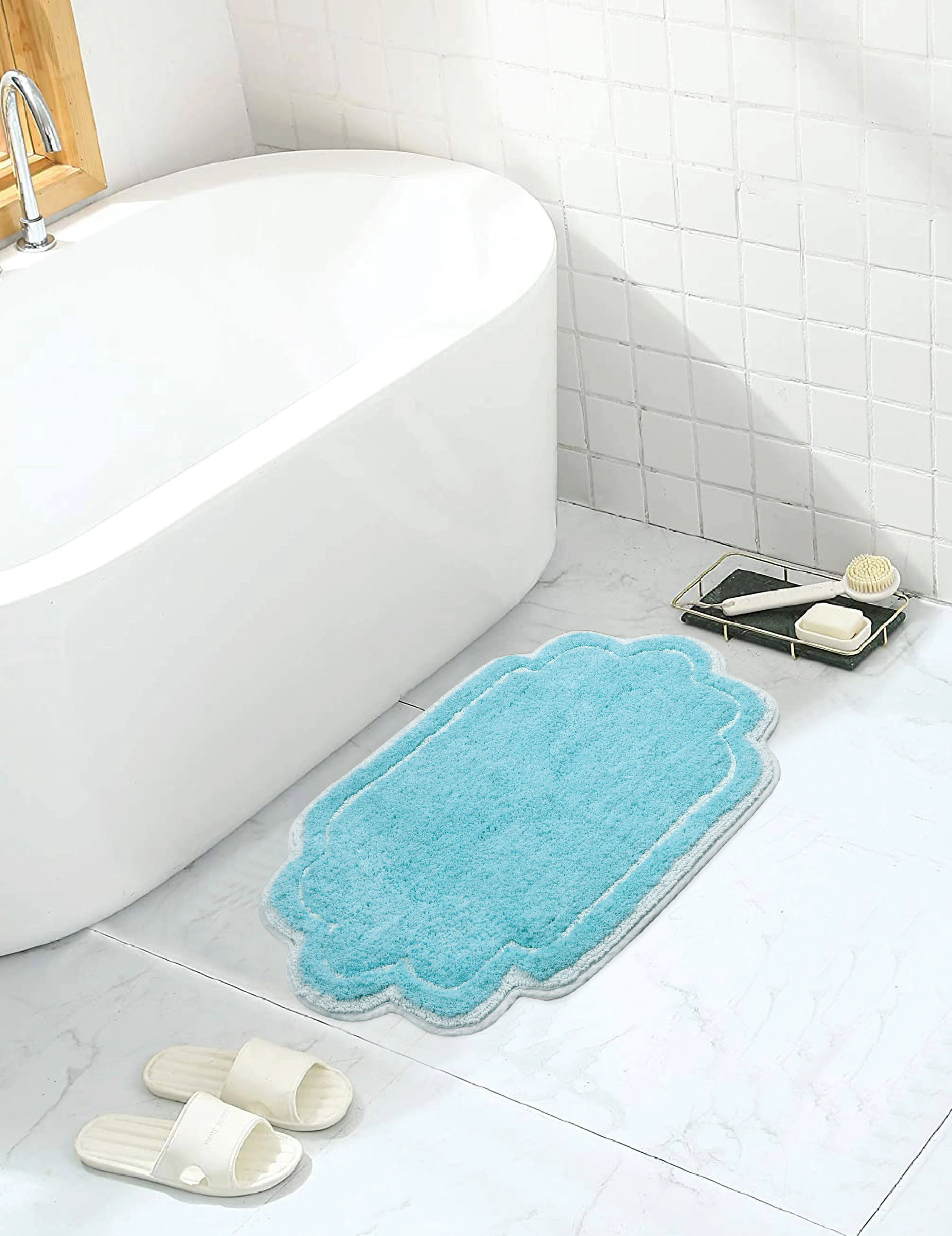 Home Weavers Allure Collection Absorbent Cotton, Machine Washable and Dry Bath Rugs