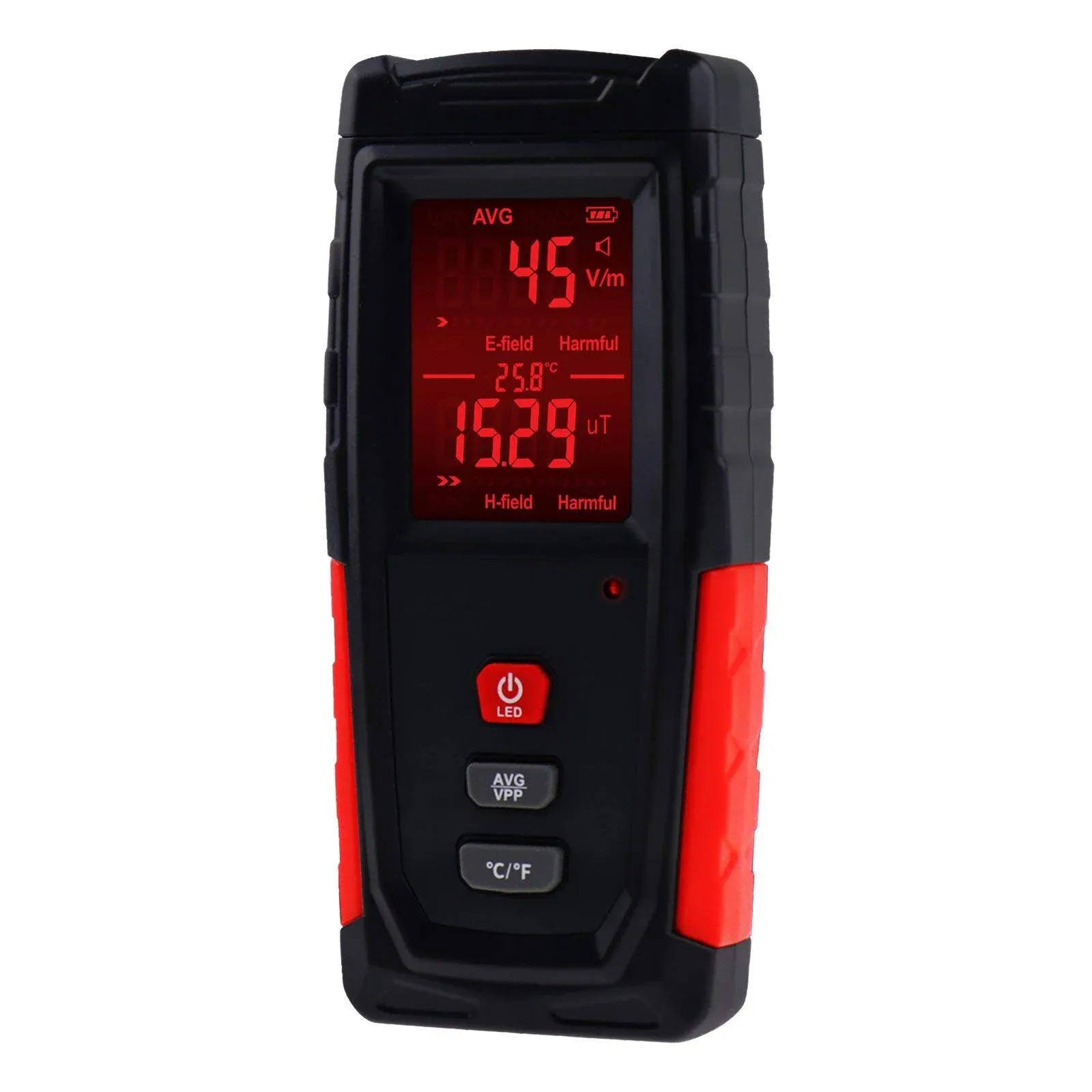 EMF Meter Rechargeable Digital Electric and Magnetic Field Radiation Detector with Color-Screen Display Hand-held Digital LCD EMF Detector for Home EMF Inspections, Office, Outdoor