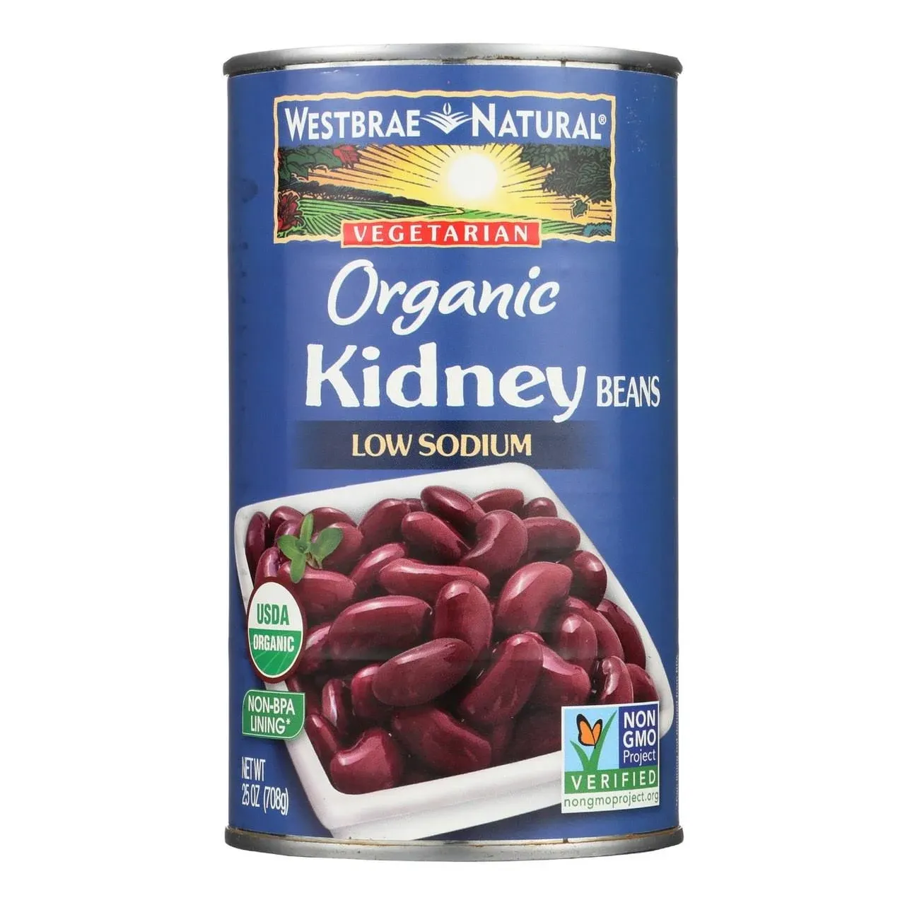 Westbrae Natural Vegetarian Organic Beans, Kidney - 25 oz can