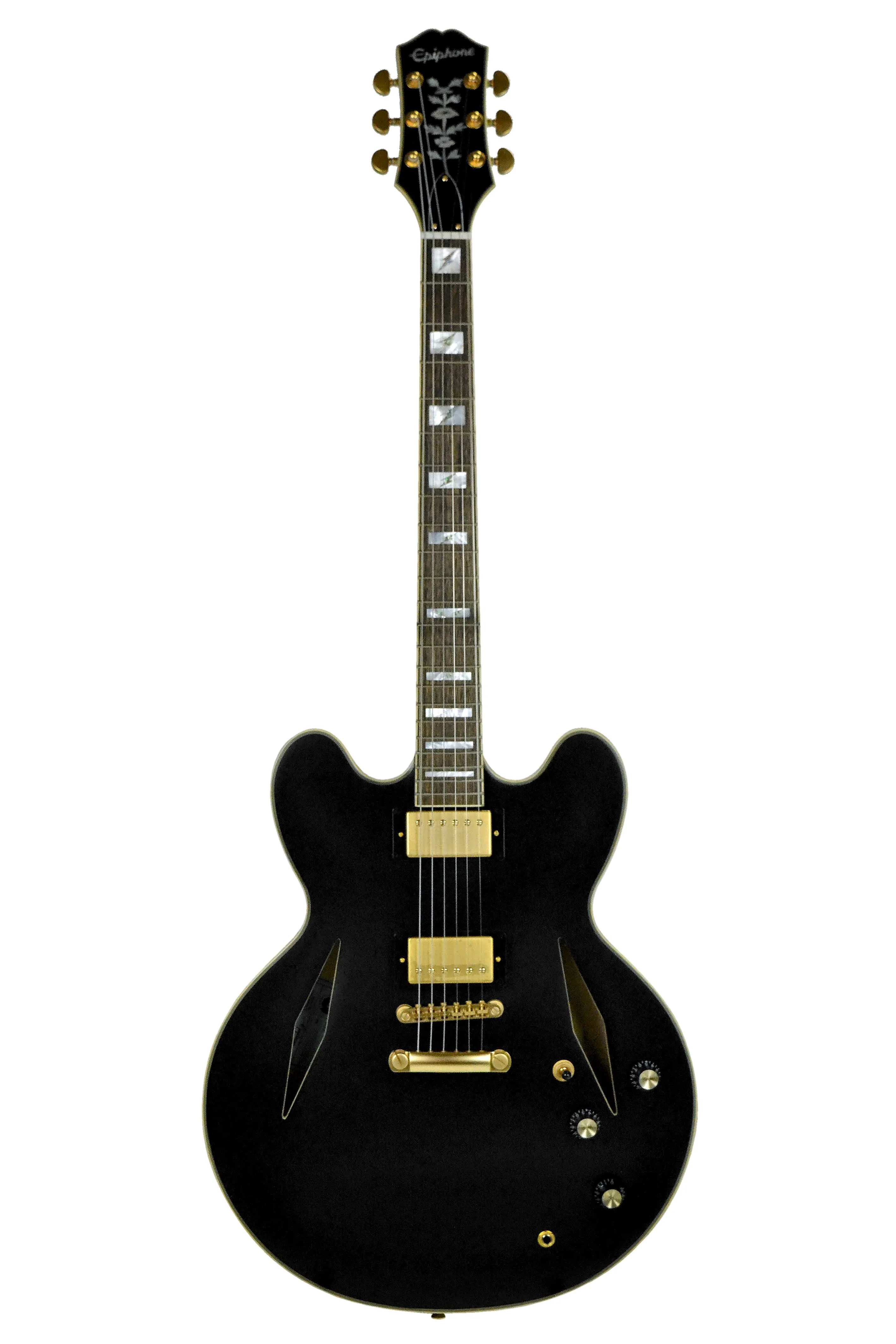 Epiphone Emily Wolfe Sheraton Stealth Semi-Hollow Electric Guitar - Black Aged Gloss