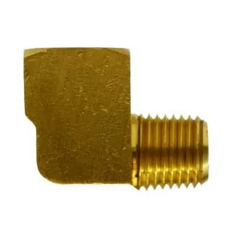 Anderson Metals - 06127-02 Brass Pipe Fitting, Barstock Street Tee, 1/8" Female Pipe x 1/8" Male Pipe x 1/8" Female Pipe