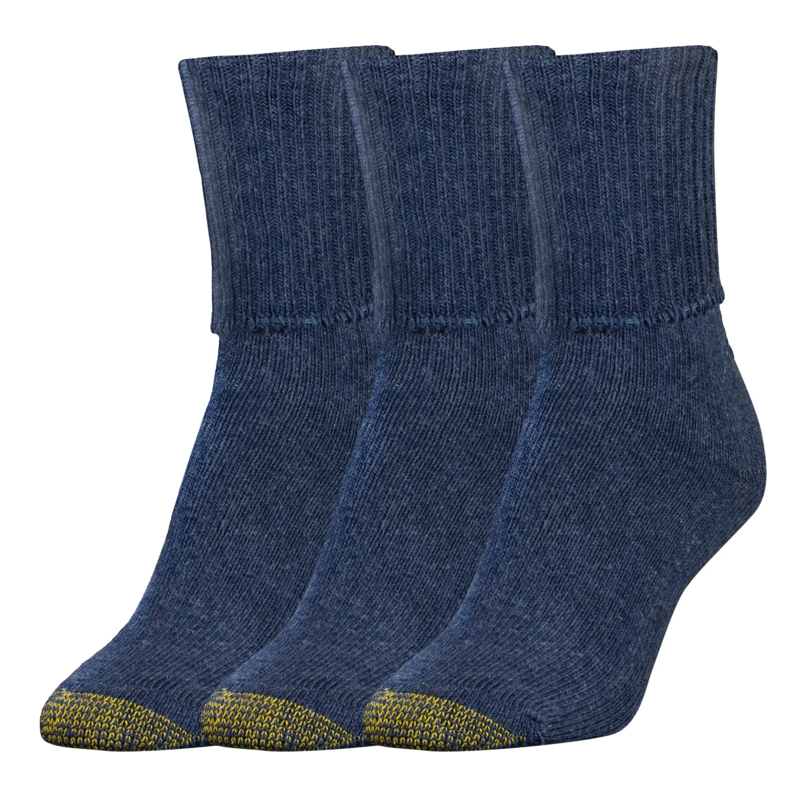 Gold Toe Socks, Bermuda, Sock Size 9-11, Denim - 3 pair