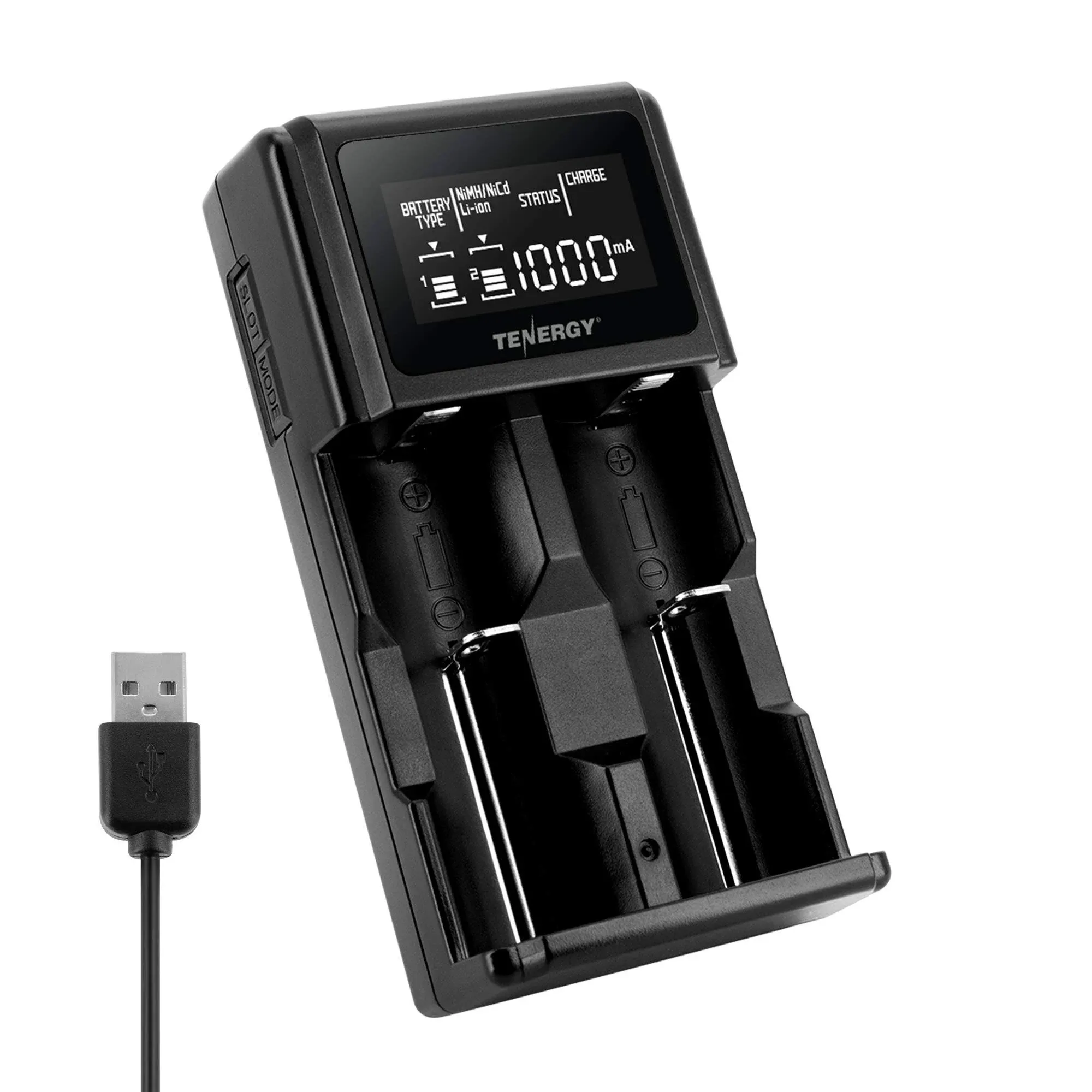 Tenergy TN471U LCD Li-ion NiMH NiCD Charger for 18650 14500 AA AAA