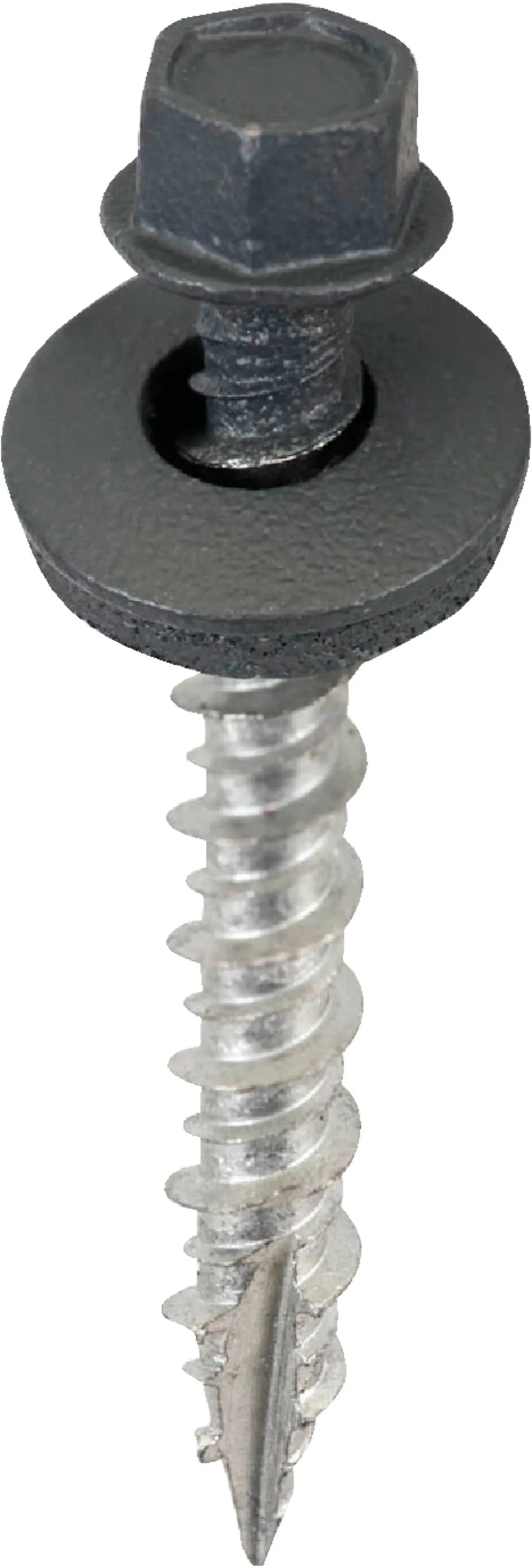 Acorn SW-MW15CG250 Screw, #9 Thread, High-Low, Twin Lead Thread, Hex Drive, Self-Tapping, Type 17 Point Charcoal Gray